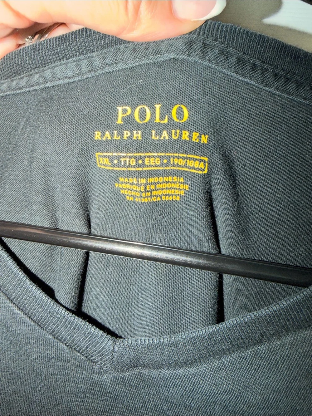 Polo by Ralph Lauren Men's Black V-Neck T-Shirt